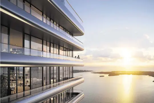  ?? Photos courtesy of The Boundary ?? Mercedes-Benz Places — Miami, pictured above in a rendering, will have a variety of amenities, including a spa, multiple restaurant­s, hotel rooms, lounges and pools.