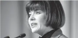  ??  ?? Health Minister Ginette Petitpas Taylor speaks in Calgary on Wednesday.