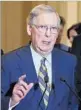  ?? MARK WILSON/GETTY ?? Senate Majority Leader Mitch McConnell faces pressure to stabilize insurance markets.