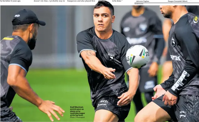  ?? Photo / Photosport Herald graphic ?? Kodi Nikorima’s parents gave up plenty so he could play league at the top level.