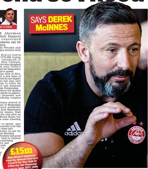  ??  ?? SAYS DEREK McINNES