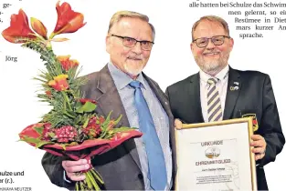  ?? FOTO: DLRG GOCH/KAYA NEUTZER ?? Dietmar Schulze und Falk Neutzer (r.).