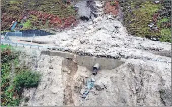  ?? Photograph: BEAR Scotland. ?? The scene after the most recent landslide.