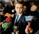  ?? IMAGOECONO­MICA ?? Dopo il vertice. Luigi Di Maio all’uscita di Palazzo Chigi