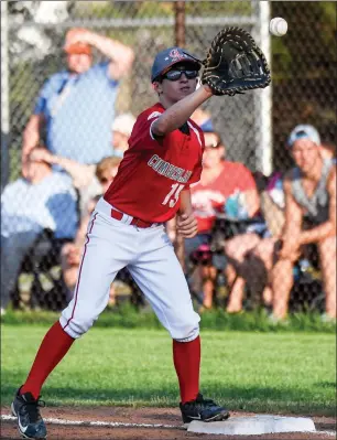  ?? File photo by Jerry Silberman / risportsph­oto.com ?? Cumberland American Major Division all-star Anthony Marting improved his record to 3-0 with Wednesday’s 10-0 win over Woonsocket. CALL will face Lincoln in tomorrow’s District 4 final.