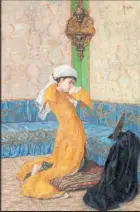  ?? [Francoarte] ?? Osman Hamdi Bey (Istanbul 1842–1910), Ein Blick in den Spiegel, Öl auf Leinwand auf Platte, 68 x 45 cm, erzielter Preis 1.275.000 Euro.