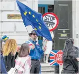  ?? Photo / AP ?? Opponents of Brexit continue to make their feelings known on the streets of London.