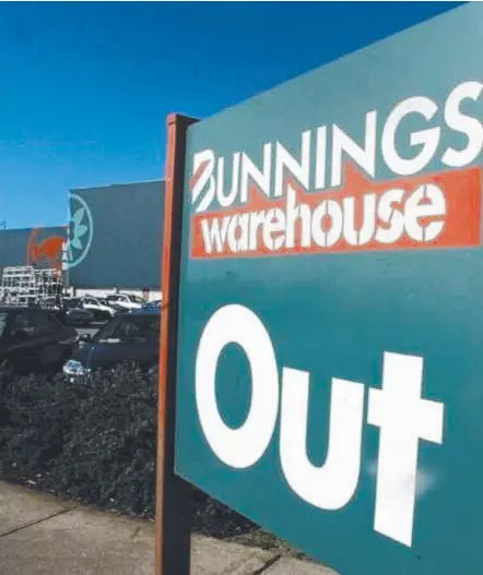  ??  ?? Bunnings will not be able to avoid an earnings slide as a result of a sluggish housing sector.