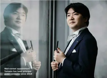  ?? ?? Well-earned appointmen­t: Yamada has been principal guest conductor since 2018