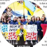  ?? ?? A pro-Ukraine event in Poland.