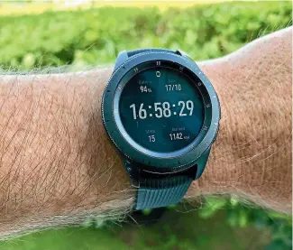  ??  ?? The Galaxy Watch doesn’t look like a smartwatch.