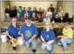  ?? COURTESY OF DAVE KLINE ?? Members of the volunteer team Dave Kline worked with, from left, Tina Flood, Spring Township Centennial Rotary Club; Bob Hobaugh, District 7430 immediate past district governor; Teri Jardin, Spring Township Centennial Rotary Club; and Linda Zawaski, deputy director of IHartHarve­st Inc.