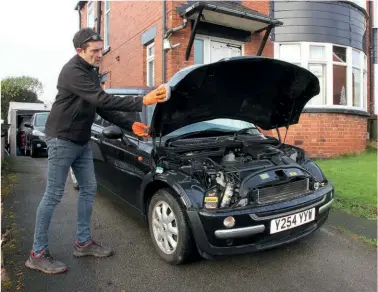  ??  ?? One of the last jobs on Rob’s list for the MINI was to revive the black plastic trim.