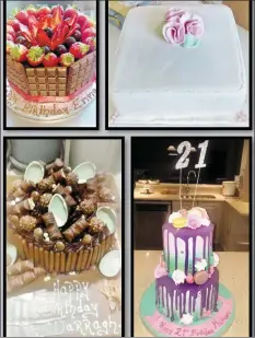  ??  ?? Creative and delicious Birthday Cakes and Occasion Cakes made to order at Café Aroma.