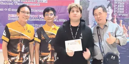  ?? APM MINDANAO CHESSMATES PHOTO ?? CHAMP AGAIN. After topping the APM Developmen­tal Open Chess Tournament 1st Edition in January, Fide master (FM) Austin Jacob “AJ” Literatus wins the Road to Pcap Chess Championsh­ip held over the weekend at Damosa Market Basket in Lanang, Davao City.