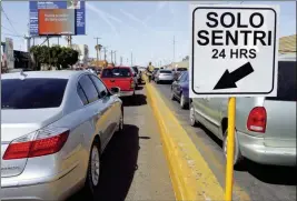  ?? FILE PHOTO ?? PEOPLE APPLYING FOR MEMBERSHIP IN SENTRI can now undergo the interviews with CBP officers on Aug. 5, Aug. 19, Sept. 2 and Sept. 16 at the San Luis II port of entry in San Luis, Ariz.