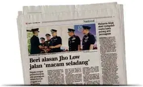  ??  ?? Keratan akhbar BH kelmarin.