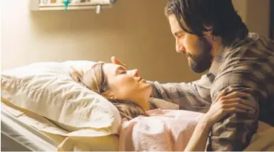  ?? Provided by NBC ?? Mandy Moore and Milo Ventimigli­a in “This Is Us” on NBC.