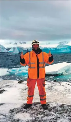  ??  ?? Murdo MacLarty is in the middle of his second season on Antarctica.