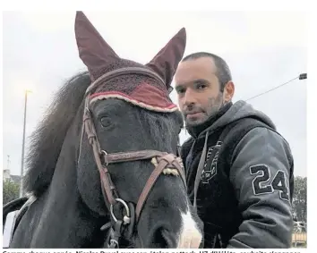  ??  ?? Comme chaque année, Nicolas Duval avec son étalon pottock, UZ d’Héléta, souhaite s’engager dans les événements d’attelage 2017, jusqu’au championna­t de France à La Motte Beuvron.