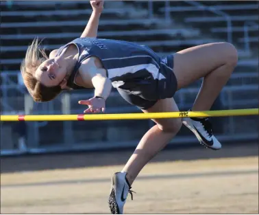  ?? Scott Herpst ?? Harper Carstens won the high jump for the Heritage Lady Generals in Dalton last Tuesday as she cleared 5-feet, 2-inches.