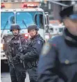  ?? FOTO: AFP ?? Einsatzkrä­fte riegelten den Bereich um den Times Square ab.
