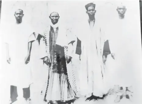  ??  ?? Late Mu’azu Halilu (second left ) with his brothers. First from right is the father of former Minister of State for Education, Hajiya Aishatu Jibril Dukku.