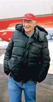  ?? FOTO: ORTHEN ?? Niki Lauda stellte gestern in Düsseldorf seine Pläne vor.