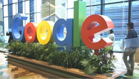  ??  ?? The Google logo at the company’s Asia-Pacific headquarte­rs in Singapore, on Nov. 10, 2016. —WP-Bloomberg photo