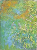  ?? PROVIDED] ?? Claude Monet's “Irises by a Pond,” circa 1914-17, is included in the exhibit “Van Gogh, Monet, Degas: The Mellon Collection of French Art from the Virginia Museum of Fine Arts,” which will be on view through Sept. 22 at the Oklahoma City Museum of Art. [IMAGE