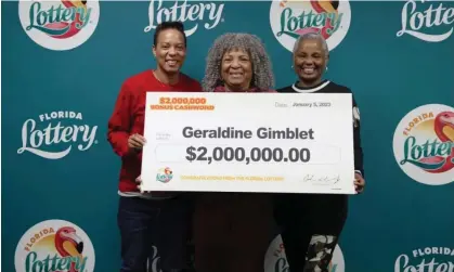  ?? Photograph: Courtesty of the Florida Lottery ?? Dozier-Gimblet won a Florida lottery the day after her daughter received her final breast cancer treatment.