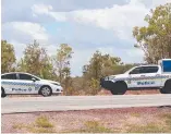  ?? ?? Police at a Katherine Covid roadblock.