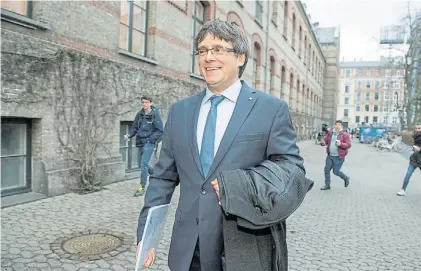  ?? EFE ?? Visitante. El ex presidente catalán, Carles Puigdemont, retó a Madrid y ayer apareció por Dinamarca.