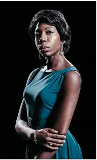  ??  ?? Joy Jones played Nina Simone in The Champion in TheatreSqu­ared’s Fayettevil­le production.