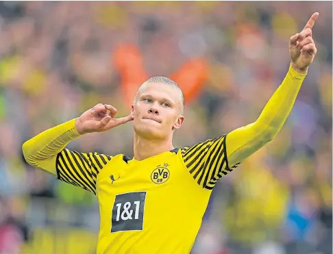  ?? ?? DEADLY: Borussia Dortmund’s Erling Haaland, 21, is regarded as one of the best young talents in world football.