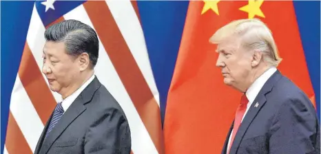  ?? FOTO: IMAGO ?? Antagonist­en auf der Weltbühne: Chinas Premier Xi Jinping (links) und US-Präsident Donald Trump.