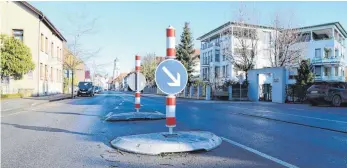  ?? FOTO: ?? Mit mehr als 70 registrier­ten Unfällen ist die Querungshi­lfe in der Waldseer Straße Biberachs Unfallschw­erpunkt Nummer eins. Das soll sich nun ändern.