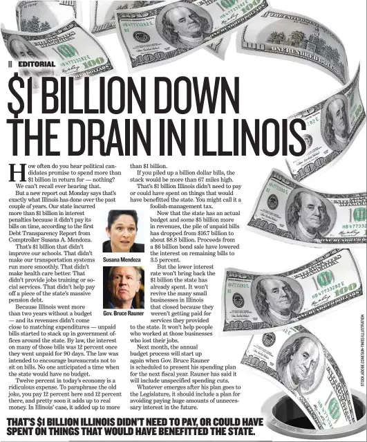  ??  ?? Susana Mendoza Gov. Bruce Rauner