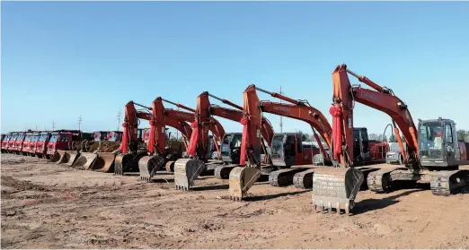  ??  ?? The constructi­on of BMW Brilliance Automotive Ltd.’s new Tiexi factory begins in Shenyang, northeast China’s Liaoning Province, on October 11