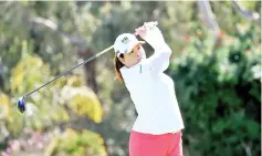 ??  ?? Inbee Park of Korea hits her tee shot on the fourth hole during the third round of the Kia Classic at the Aviara Golf Club on March 30, 2019 in Carlsbad, California. - AFP photo