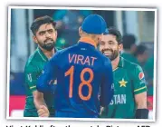  ?? ?? Virat Kohli after the match. Picture: AFP