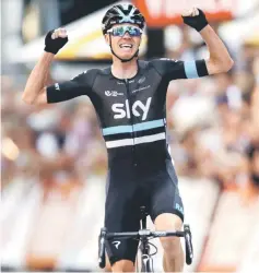  ?? — Reuters photo ?? Team Sky rider Chris Froome wins on the finish line in the Tour de France cycling race at 184-km Stage 8 from Pau to Bagneres-de-Luchon, France in this July 9, 2016 file photo.