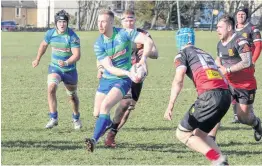  ??  ?? Can I kick it Owen Mcleish, pictured in a game against Preston Lodge, enjoyed a good day with the boot against Gala (Pic by Nick Schaschke)