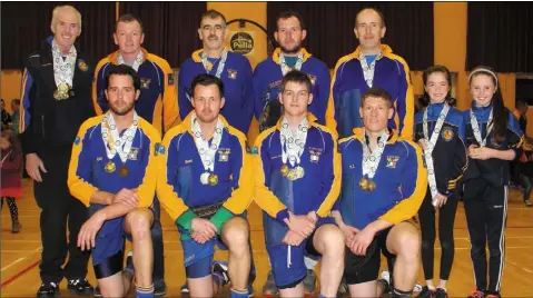  ??  ?? The Pat’s 640kg team, back row from left, Hugh Mór Conway (coach), Warren Conway, Tommy Griffin, Timmy Griffin, Declan Griffin, Clodagh and Shannon Conway (water-man); Front: Gary Conway, Seán Conway, Michael Owen McGreehan, PJ Griffin.