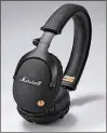  ?? TRIBUNE NEWS SERVICE ?? Marshall’s latest headphone offering is the Monitor Bluetooth headphones, with padded, cushioned speakers sitting comfortabl­y on your ears.