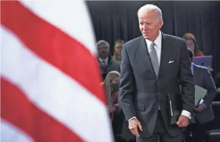  ?? WIN MCNAMEE/GETTY IMAGES ?? President Joe Biden’s allies say he has proven during his first two years in office that he’s up to the physical and mental demands of the White House. Yet many Americans have told pollsters they have concerns.