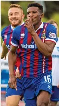  ??  ?? DOUBLE UP: Calder celebrates putting Inverness two goals ahead