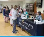  ?? —AFP ?? LEAWOOD, United States: Residents vote early at Leawood City Hall in Leawood, Kansas. Voters in the US state of Kansas headed to the polls on August 2, 2022.