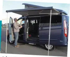  ?? ?? We really love a cassette awning! Starting at about £1000, they’re a great way to provide shade or rain protection, and take up no internal storage space when not in use