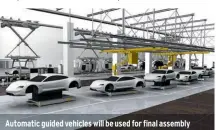  ??  ?? Automatic guided vehicles will be used for final assembly